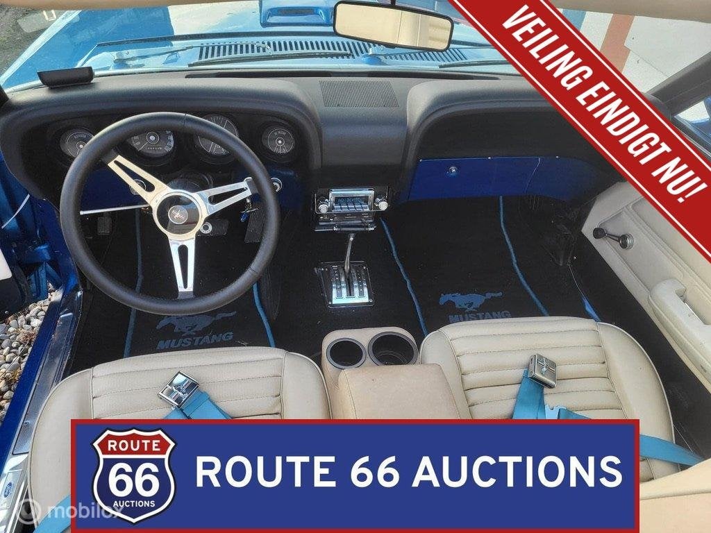 Ford Mustang Cabriolet | 1969 | Route 66 Auctions, Zwart, Bedrijf, Handgeschakeld, Overige carrosserie
