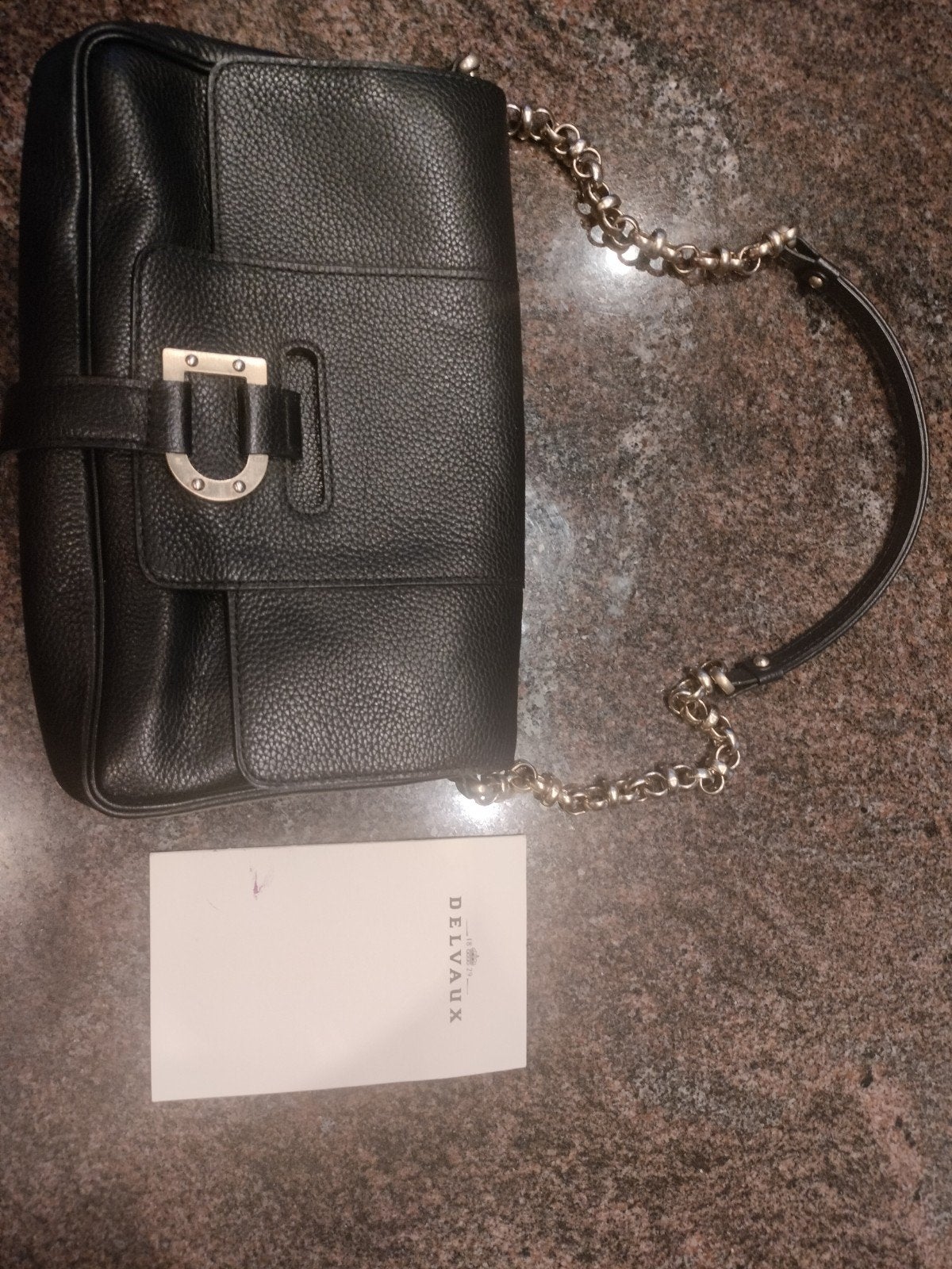 Delvaux Le Colette schoudertas,, Ophalen, Gebruikt, Zwart