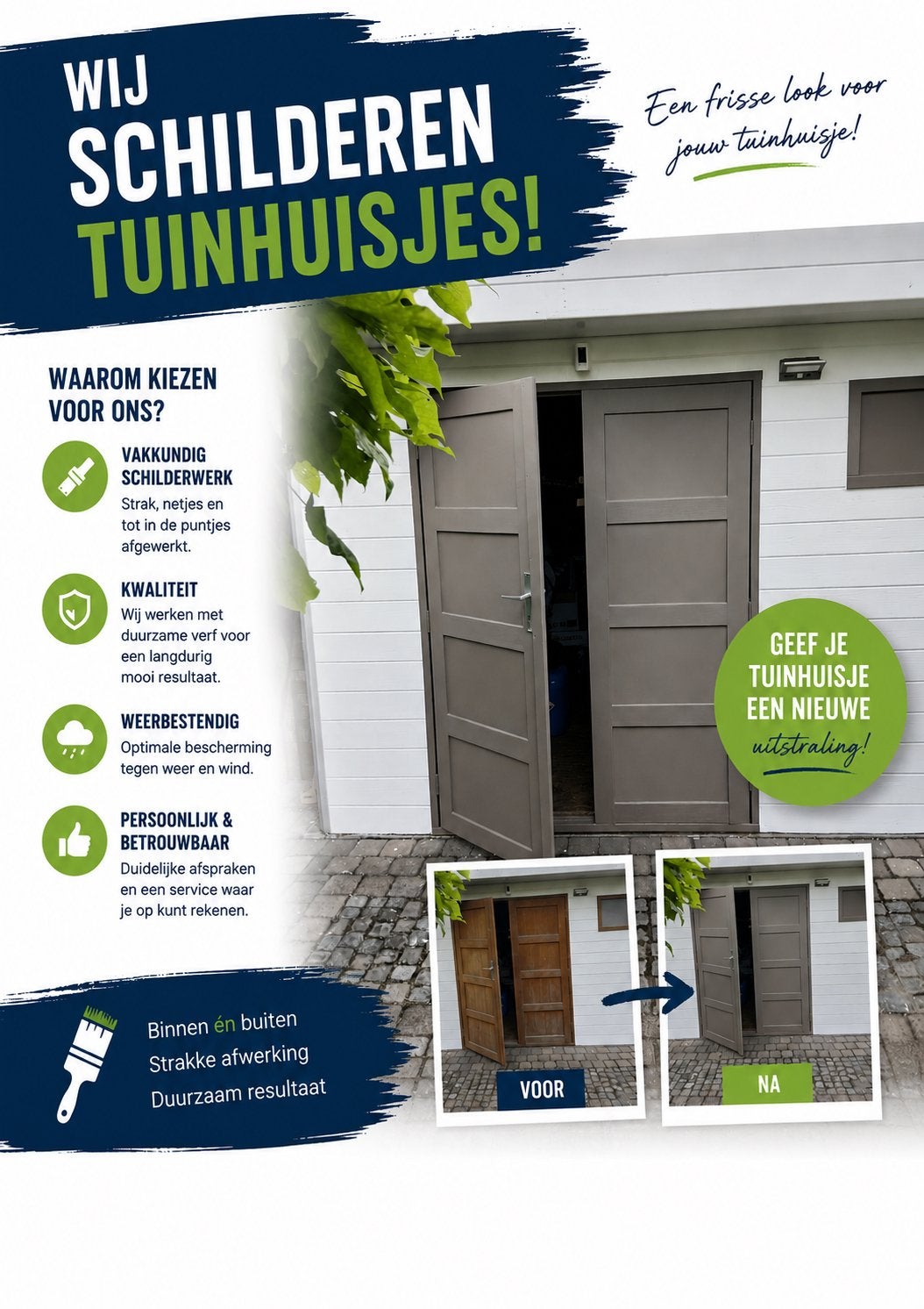 Wij schilderen tuinhuizen en tuinbergingen, Tuin en Terras, Tuinhuizen, Zo goed als nieuw, Tuinhuis, Ophalen