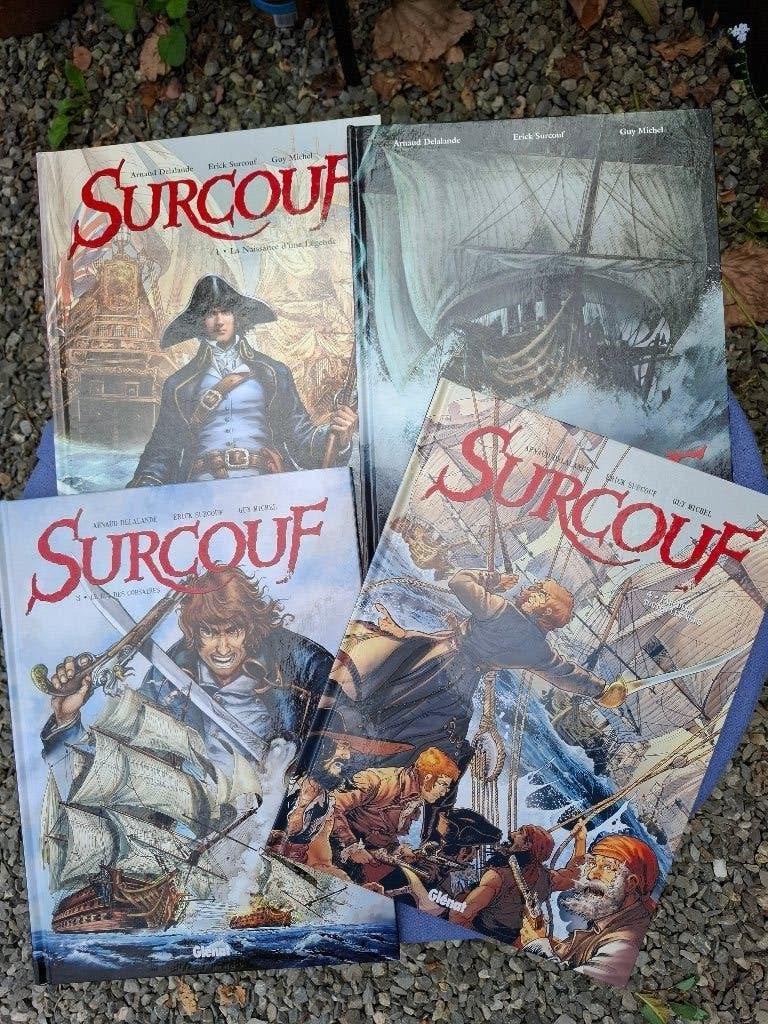 SURCOUF TOMES 1 à 4 SERIE COMPLETE TBE EO/REED, Boeken, Stripverhalen, Zo goed als nieuw, Complete serie of reeks, Ophalen of Verzenden