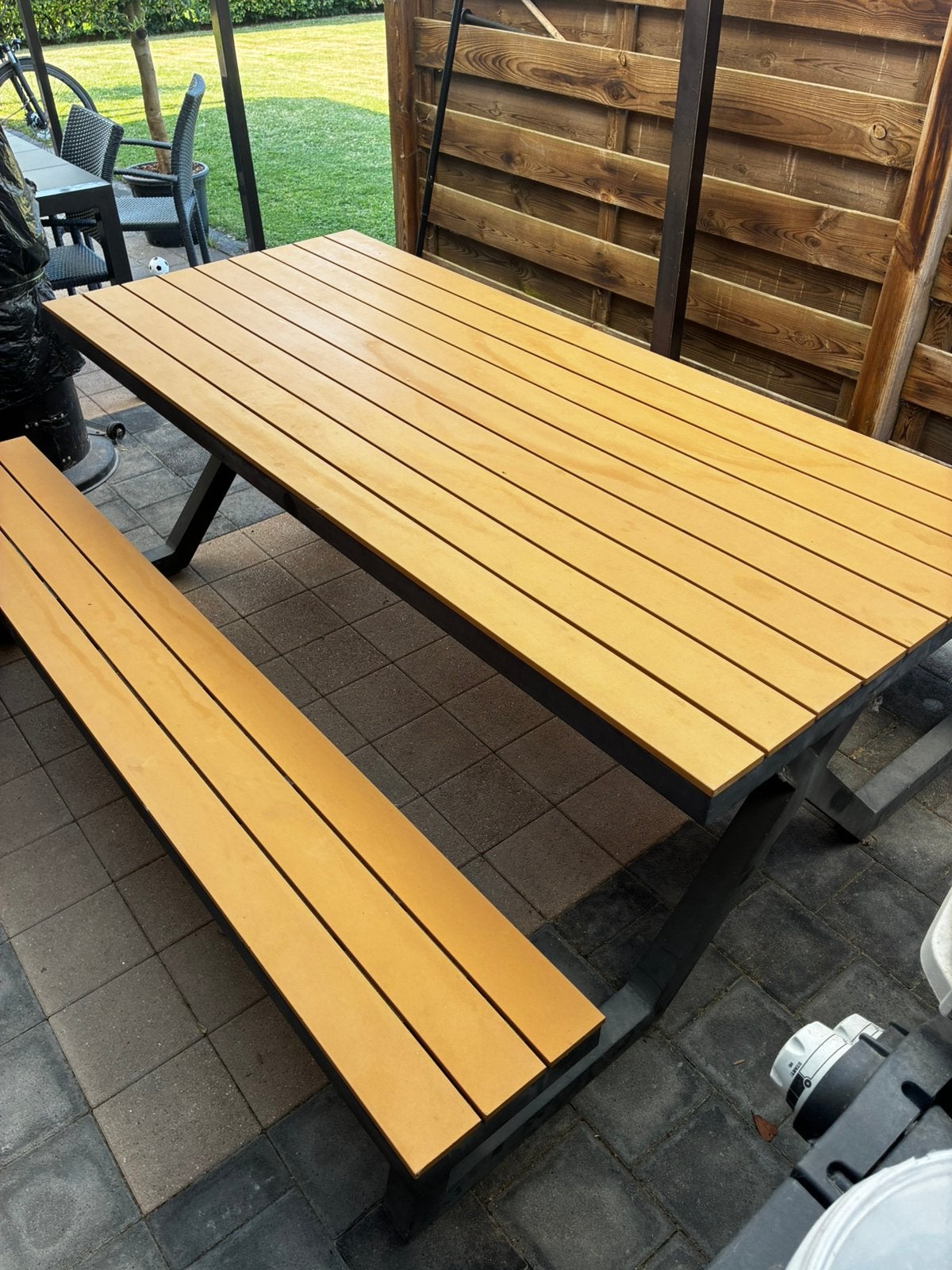 Zitbank voor buiten, Jardin & Terrasse, Tables de pique-nique, Enlèvement, Comme neuf, Rectangulaire