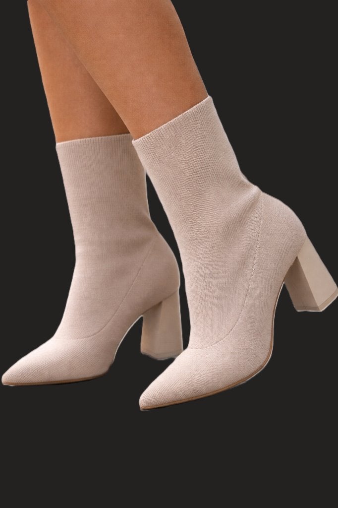 ZARA sock ankle boots maat 37, Kleding | Dames, Schoenen, Gedragen, Overige typen, Beige, Ophalen of Verzenden