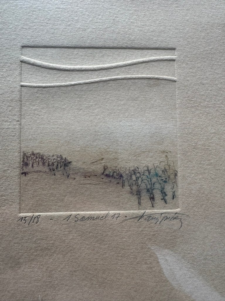 Petite gravure en édition très limitée, Religion, Eau-forte, Enlèvement ou Envoi, 29 cm