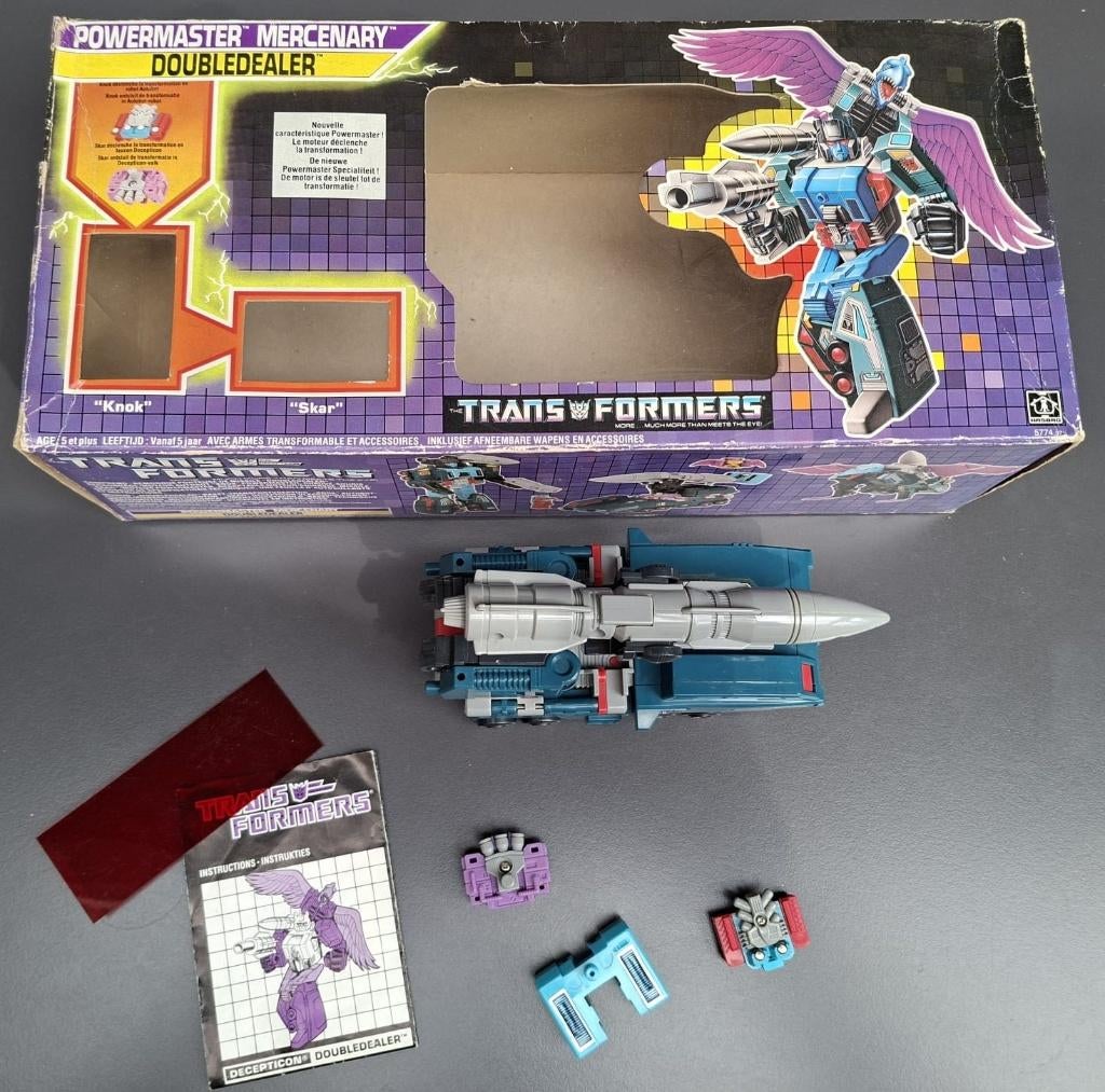 Transformers Decepticon, Doubledealer, 1987, originele doos, Verzamelen, G1, Ophalen of Verzenden, Gebruikt, Decepticons