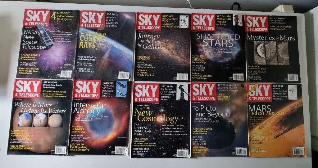 Magazines Sky & Telescope pour collectionneurs 2001-2005, Collections, Enlèvement ou Envoi, 1980 à nos jours, Journal ou Magazine