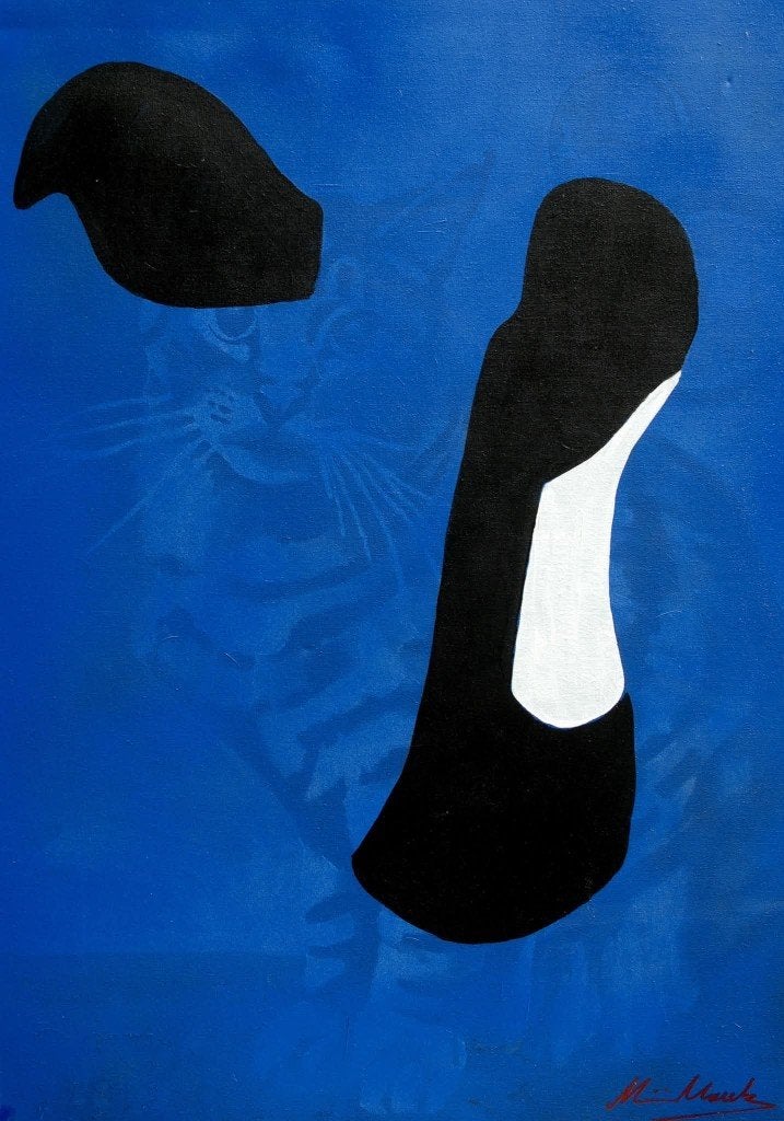 Schilderij abstract, Antiek en Kunst, Kunst | Schilderijen | Modern, Ophalen, Abstract, Acrylverf, Gesigneerd