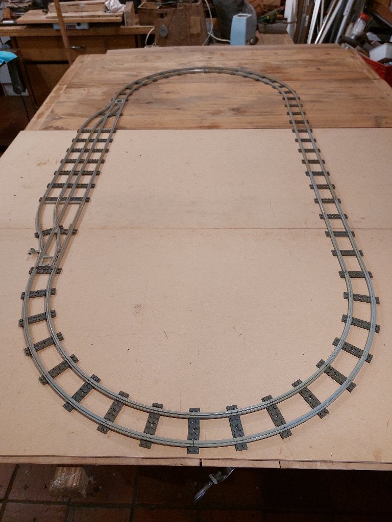 Lego rails 4.5v volledig circuit, Gebruikt, Lego, Ophalen of Verzenden, Compleet