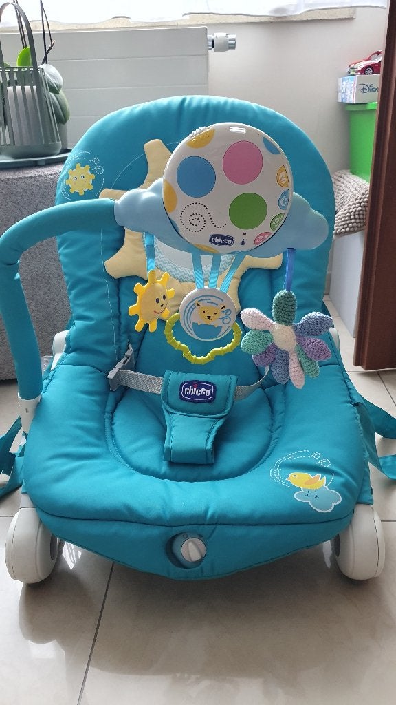 Chicco Balloon Transat évolutif, Enfants & Bébés, Relax bébé, Comme neuf, Avec ceinture(s), Chaise rebondissante, Enlèvement