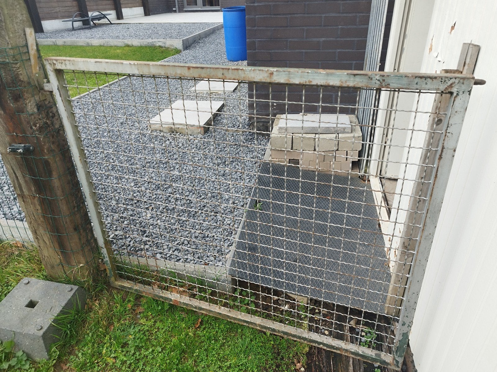 Tuinhek poort metaal roest niet 120cm hoog 150cm breed., Ophalen