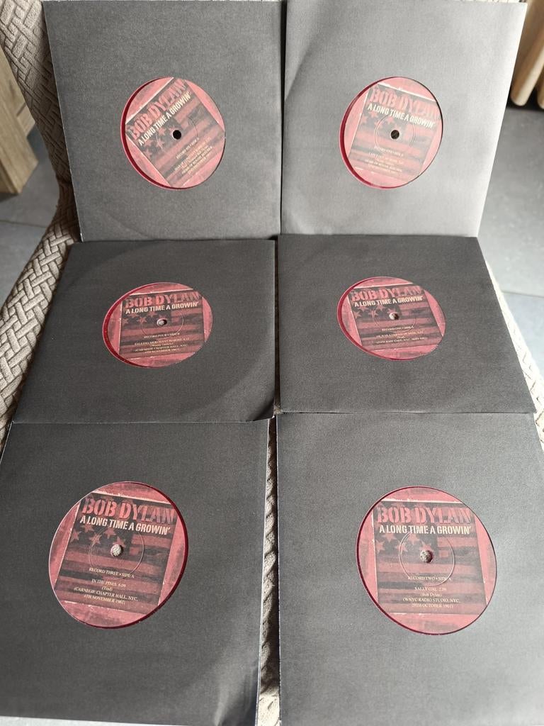 Bob Dylan : 6 singles in rode vinyl, Ophalen of Verzenden
