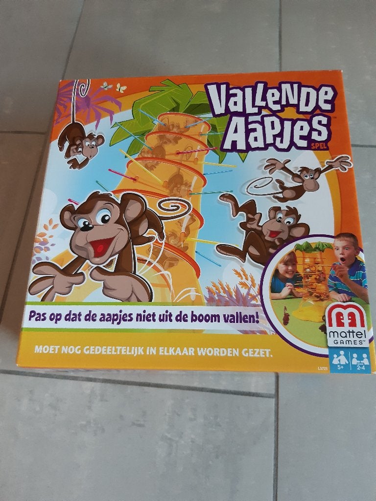 Vallende aapjes, Drie of vier spelers, Ophalen, Zo goed als nieuw, Mattel
