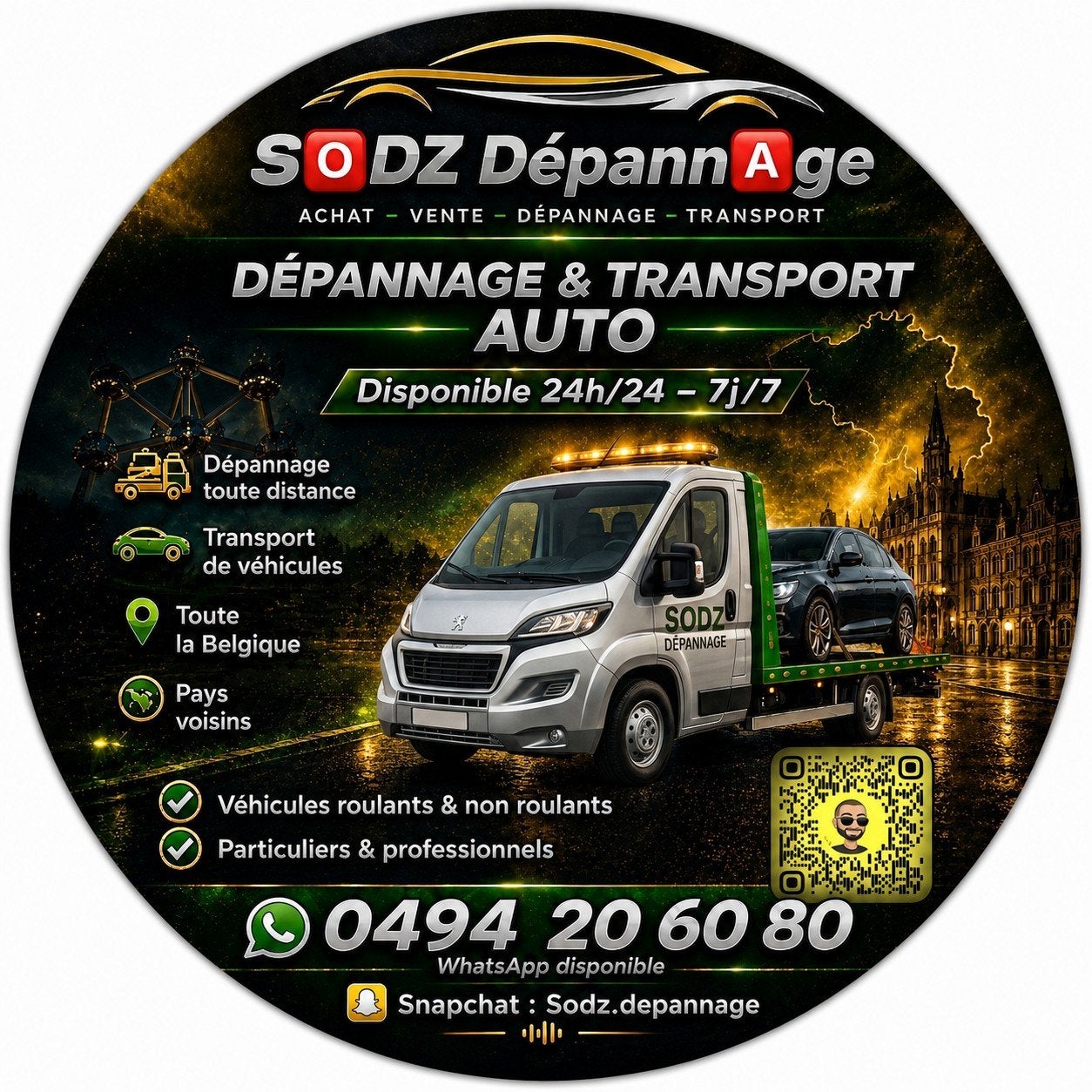 Panne // Accident // Remorquage // Dépannage 24h7j, Ophalen