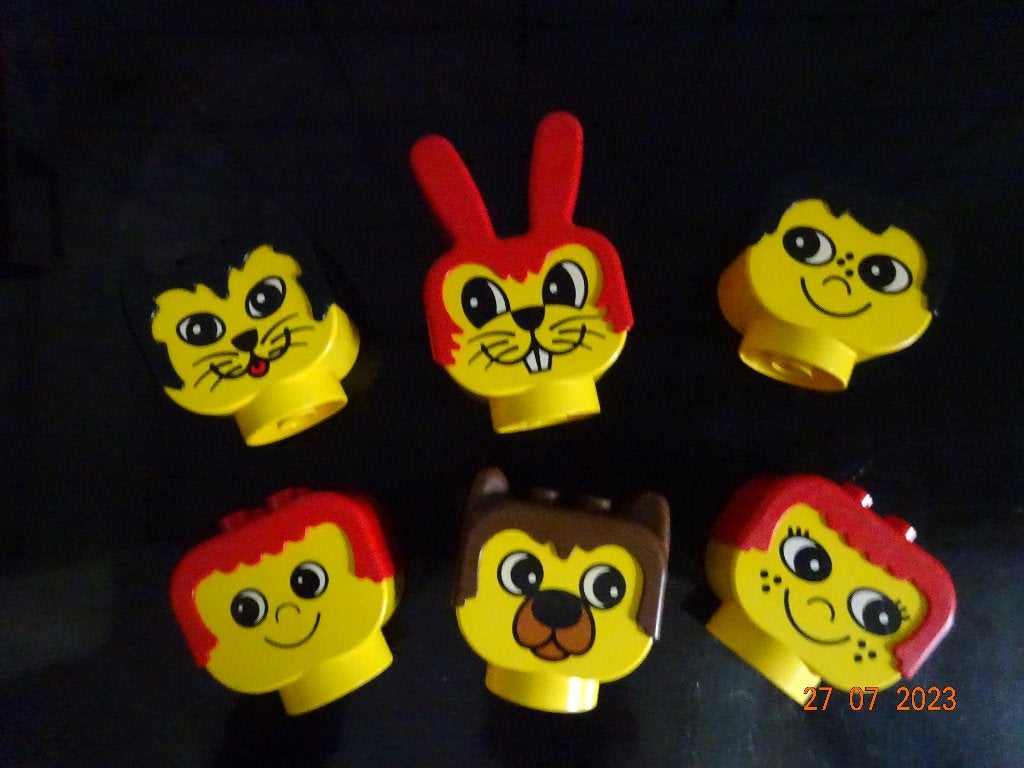 duplo, leuk speelset van 6 verschillende 'hoofdjes', Ophalen of Verzenden, Duplo