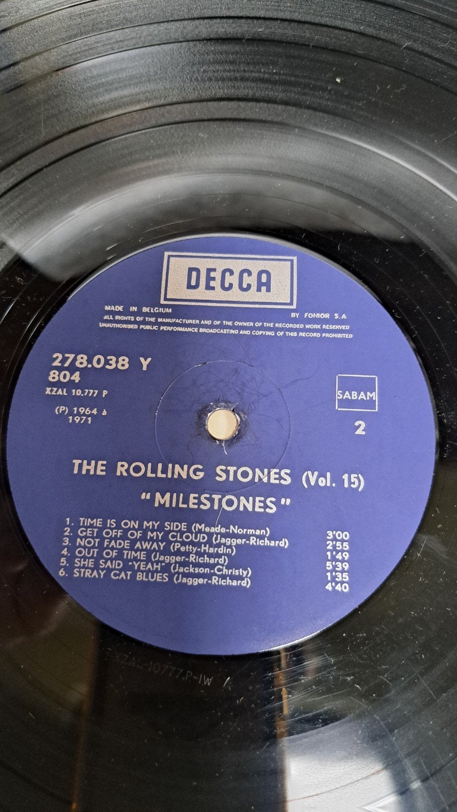 The rolling Stones vol 15 Milestone belgium press 278.038 y, Ophalen of Verzenden