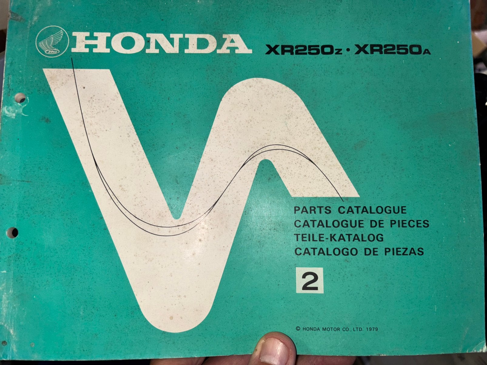 Partsmanual, onderdelenboek Honda XR250 1978-…, Enlèvement ou Envoi, Honda