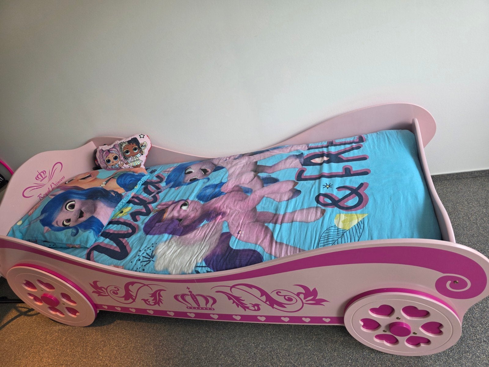 Leuk meisjes pinsessen bed, Kinderen en Baby's, Ophalen, Gebruikt, Matras