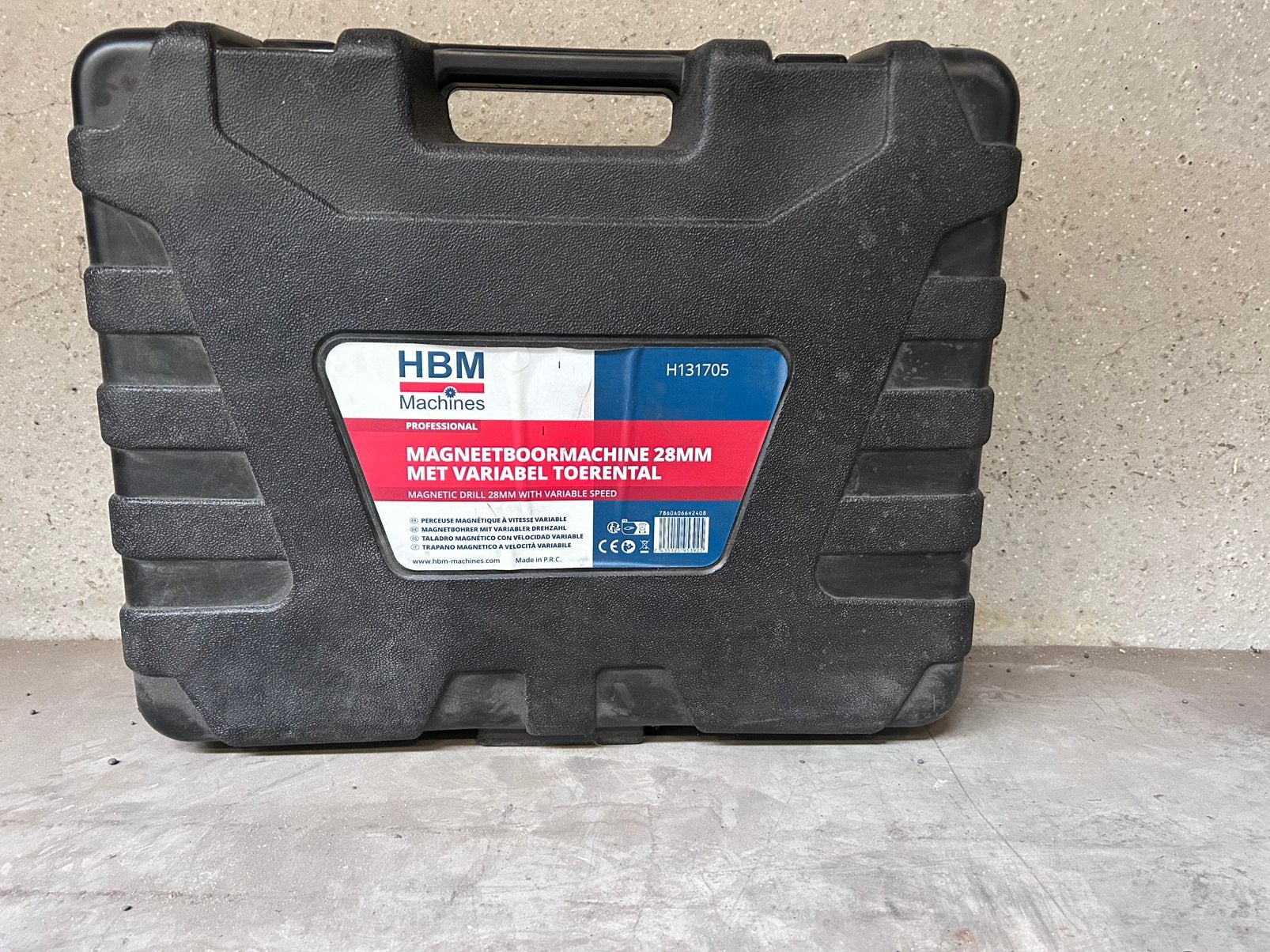 Magneetboormachine 28mm met variabel toerental HBM, Ophalen, Zo goed als nieuw
