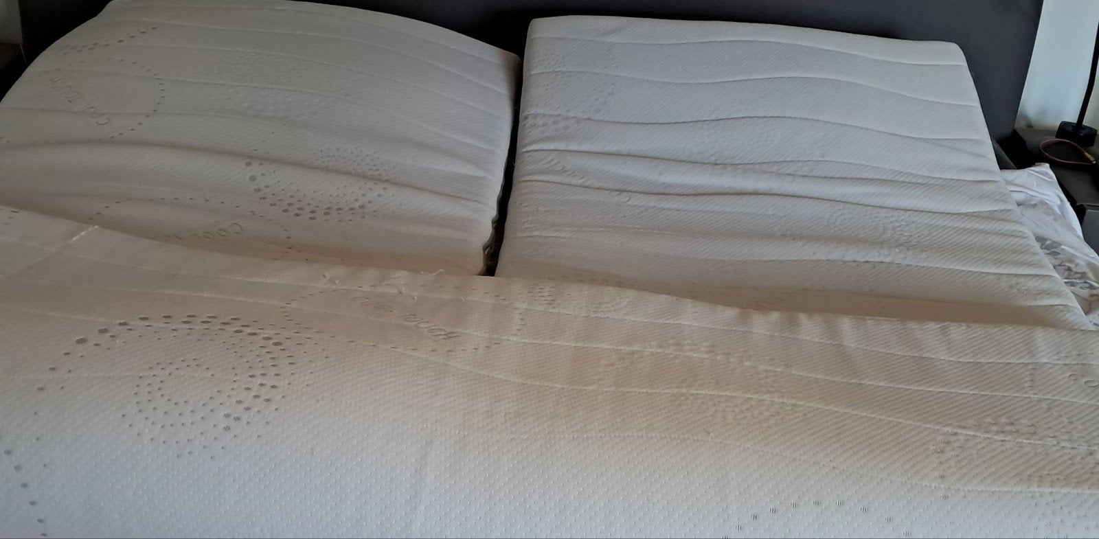Top coat met bovenaan of onderaan scheiding, Ophalen, Matras