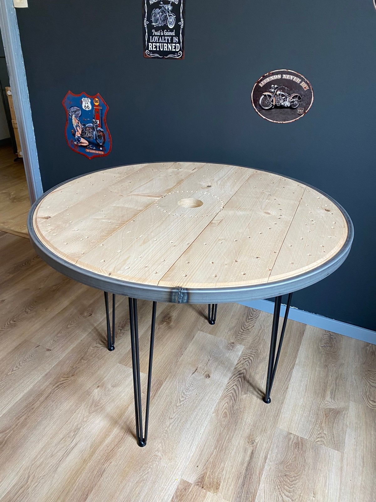 Touret bois neuf, Ophalen, Rond, Zo goed als nieuw, 75 cm of meer
