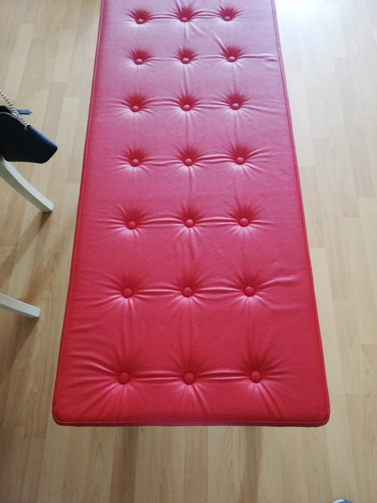 rode zitbank, Huis en Inrichting, Ophalen, Minder dan 50 cm, Kunststof, 100 tot 125 cm