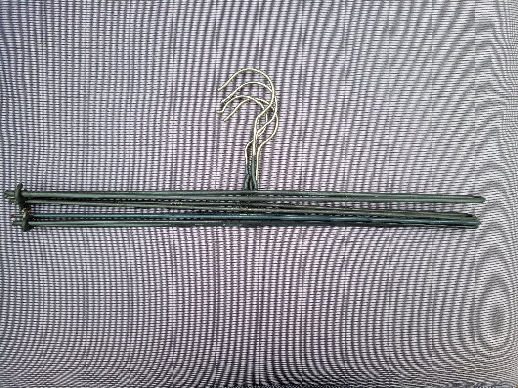 4 kleerhangers broek metaal donkergrijs, Enlèvement, Utilisé, Métal, Adultes