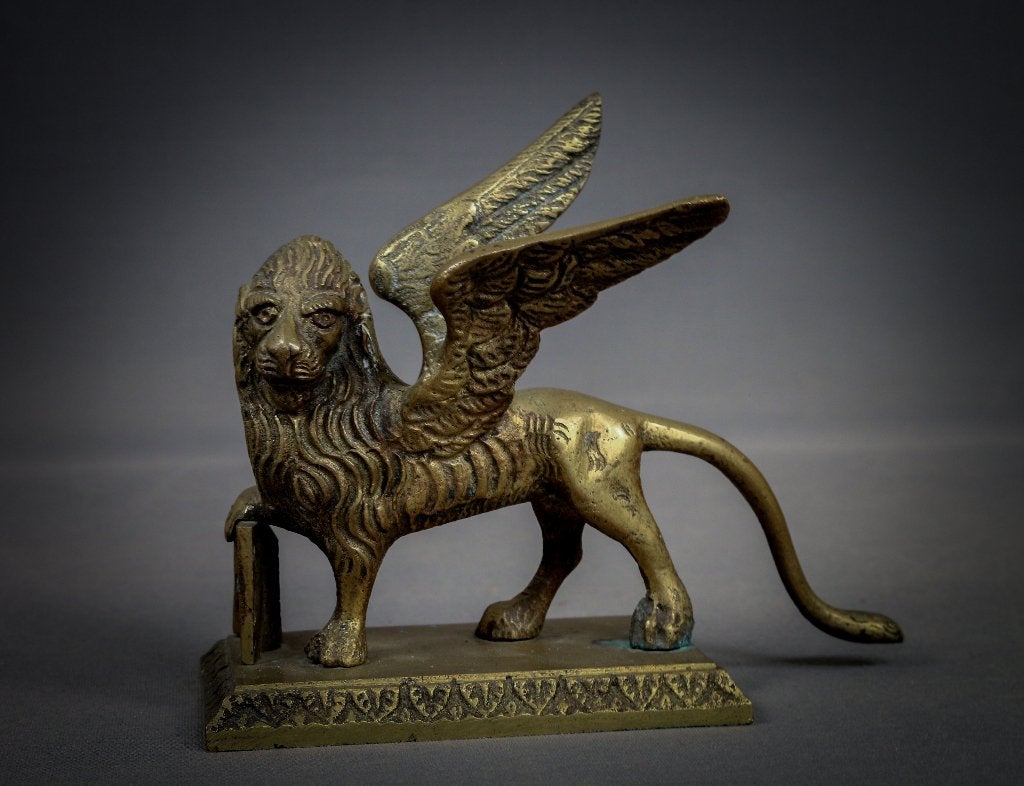 14 cm lange bronzen leeuw van San Marco, Antiek en Kunst, Ophalen