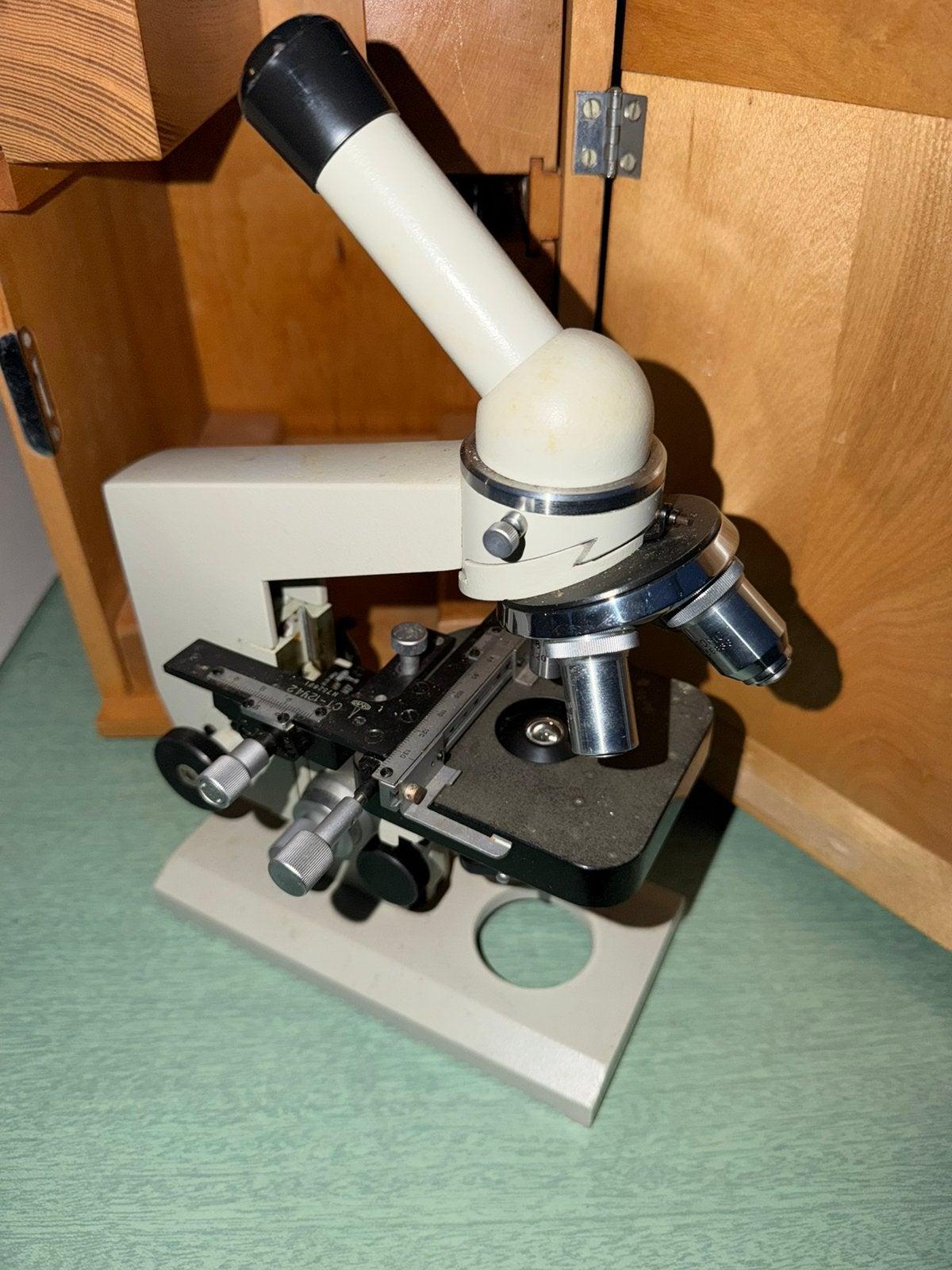 Originele sovjet microscoop, Audio, Tv en Foto, Optische apparatuur | Microscopen, Ophalen of Verzenden, Gebruikt