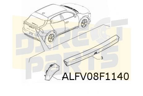Alfa Romeo Junior (6/24-) lichtbalk midden Origineel! 505744, Auto-onderdelen, Verlichting, -, Verzenden, -, Nieuw
