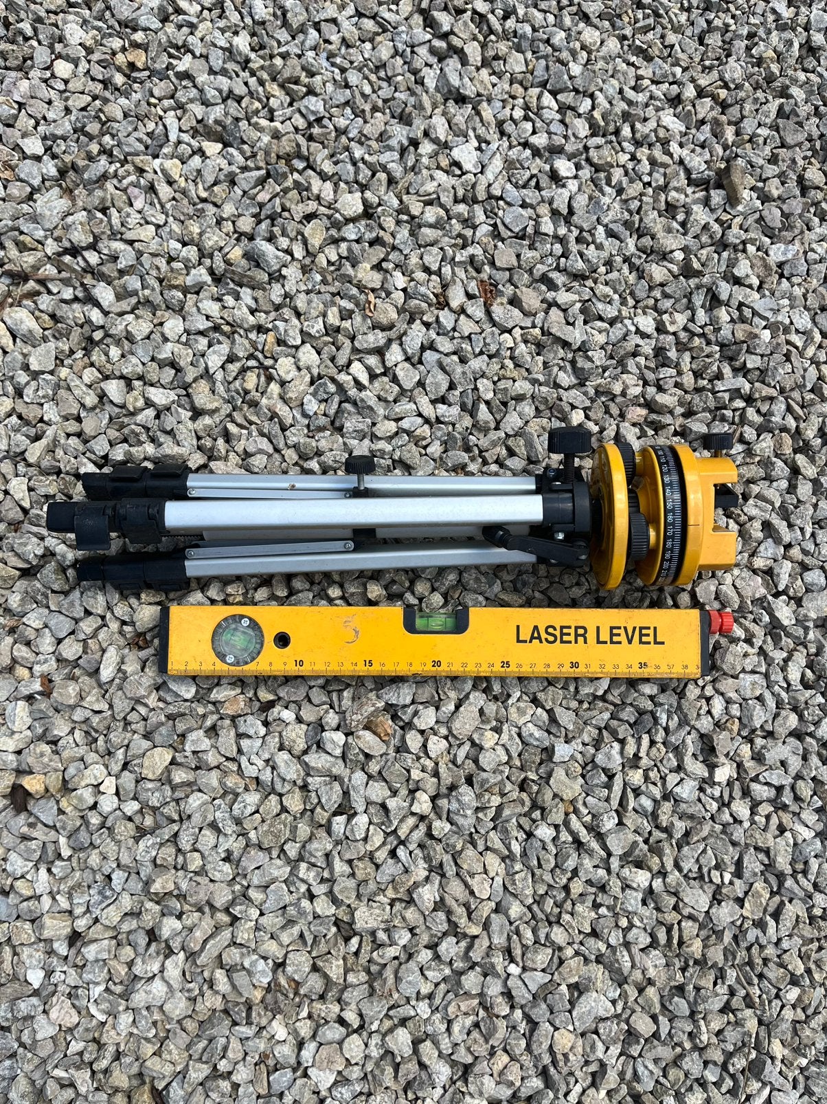 Laserwaterpas met statief, Doe-het-zelf en Bouw, Ophalen, Gebruikt
