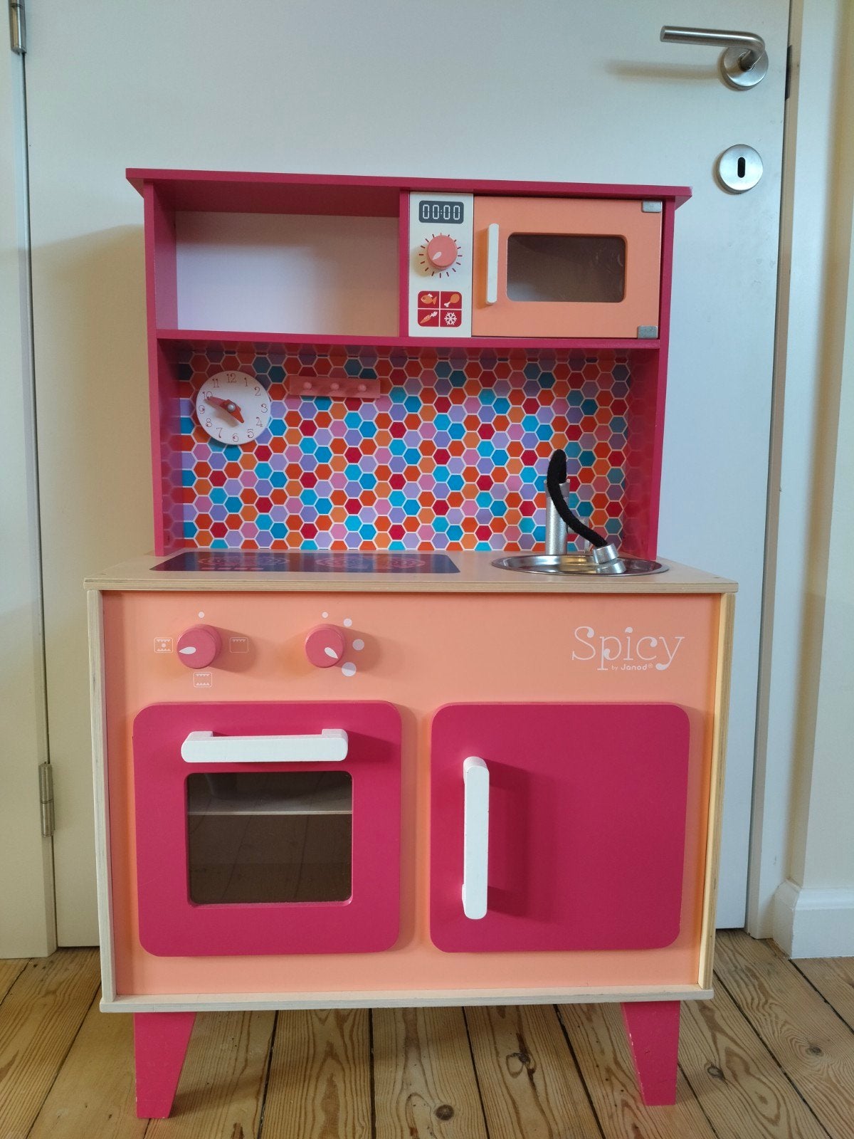 speelkeukentje Janod, Kinderen en Baby's, Speelgoed | Speelkeukens, Ophalen, Zo goed als nieuw, Hout, Speelkeuken