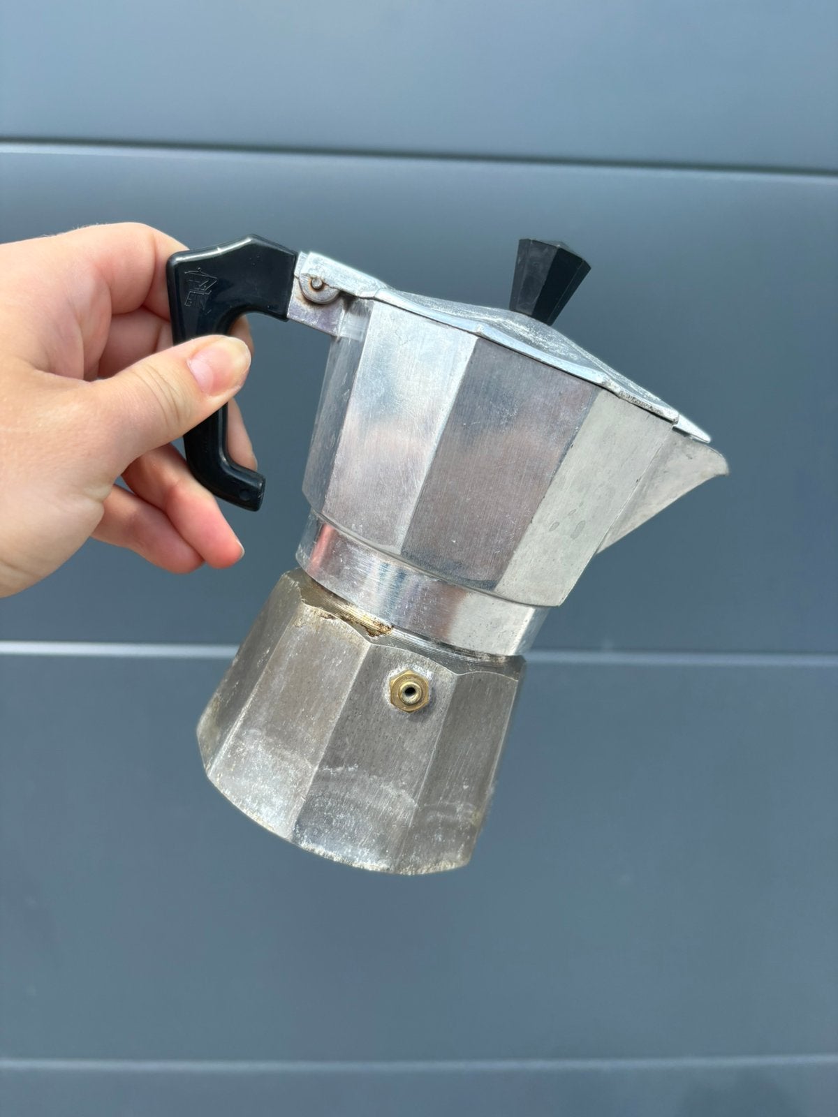 Vintage Italiaanse Moka Express Perco –Aluminium Koffiepot, Enlèvement, Comme neuf, Aluminium