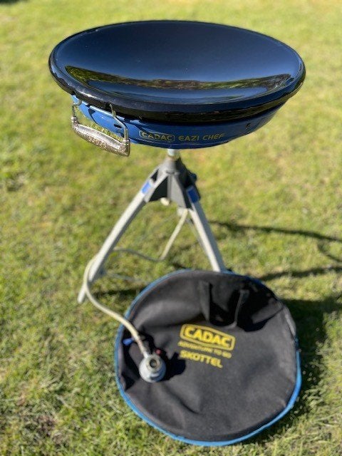 Cadac skottelbraai easy chef dia 48cm, met BBQ, Caravans en Kamperen, Kampeeraccessoires, Gebruikt, Ophalen
