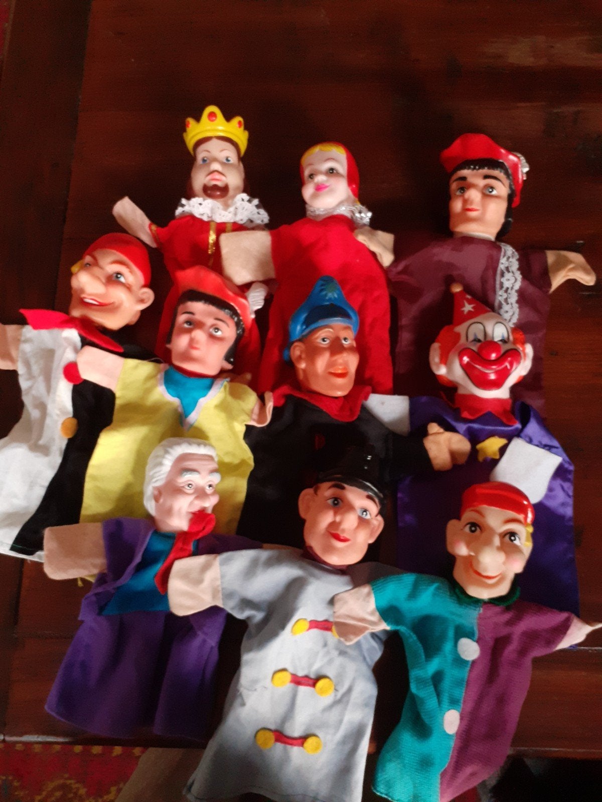 Retro handpoppen poppenkastpoppen ( M ), Verzamelen, Ophalen of Verzenden