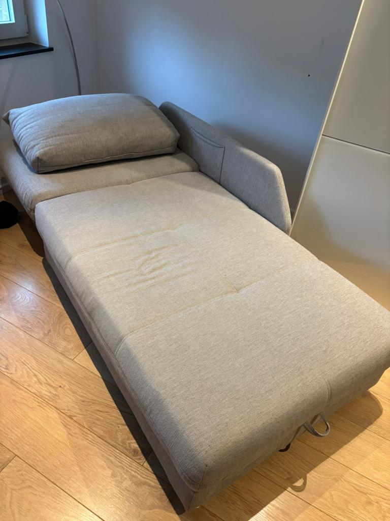 Zetel(bed), Ophalen, Zo goed als nieuw, Eenpersoons, Stof