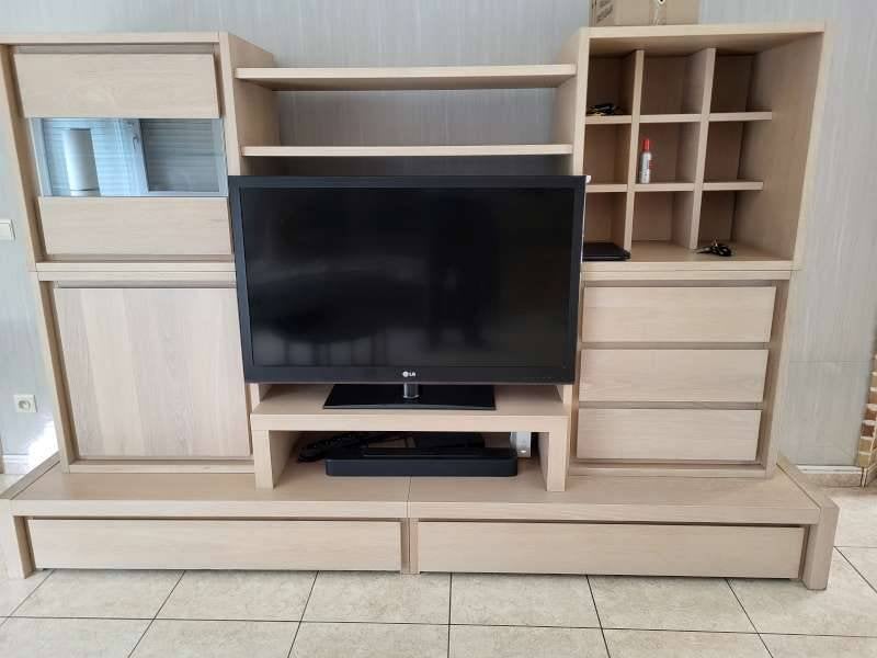 meuble de télévision, Maison & Meubles, Armoires | Mobilier de télévision, 200 cm ou plus, Utilisé, Chêne, 50 à 75 cm