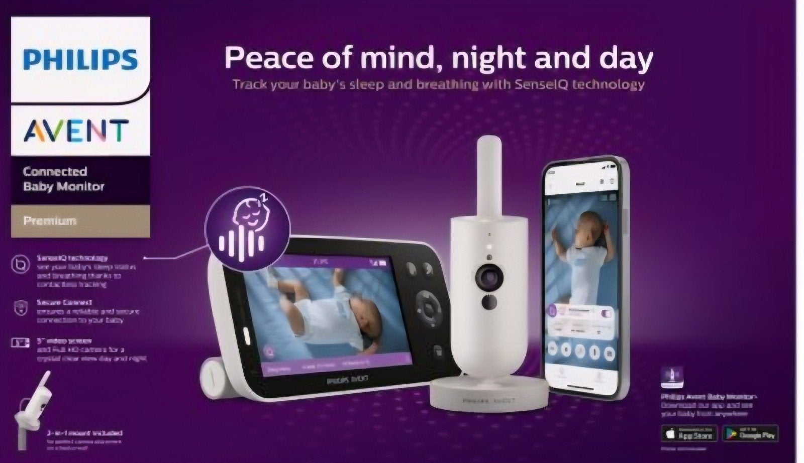 Philips Avent Babyfoon met Camera - Premium Connected SCD971, Kinderen en Baby's, Babyfoons, Ophalen of Verzenden, Camera