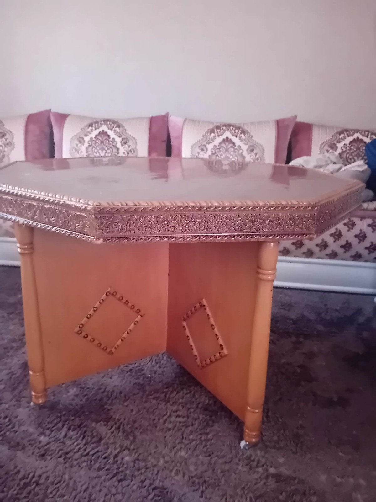 Marokaanse tafel hout, Ophalen, Hout