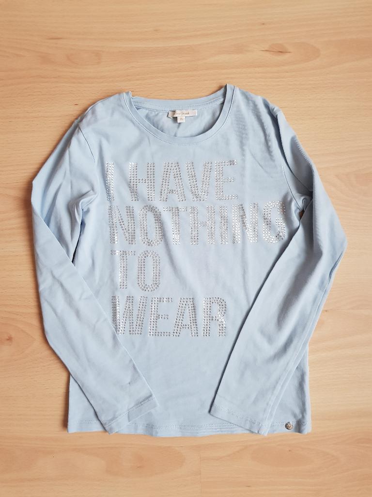 Lichtblauwe longsleeve - maat 140, Gebruikt, Meisje, Ophalen of Verzenden, Shirt of Longsleeve