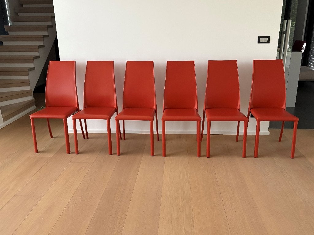 Chaises FRAG en cuir intégral – Design italien de prestige, Neuf, Design italien contemporain haut de gamme, Enlèvement ou Envoi