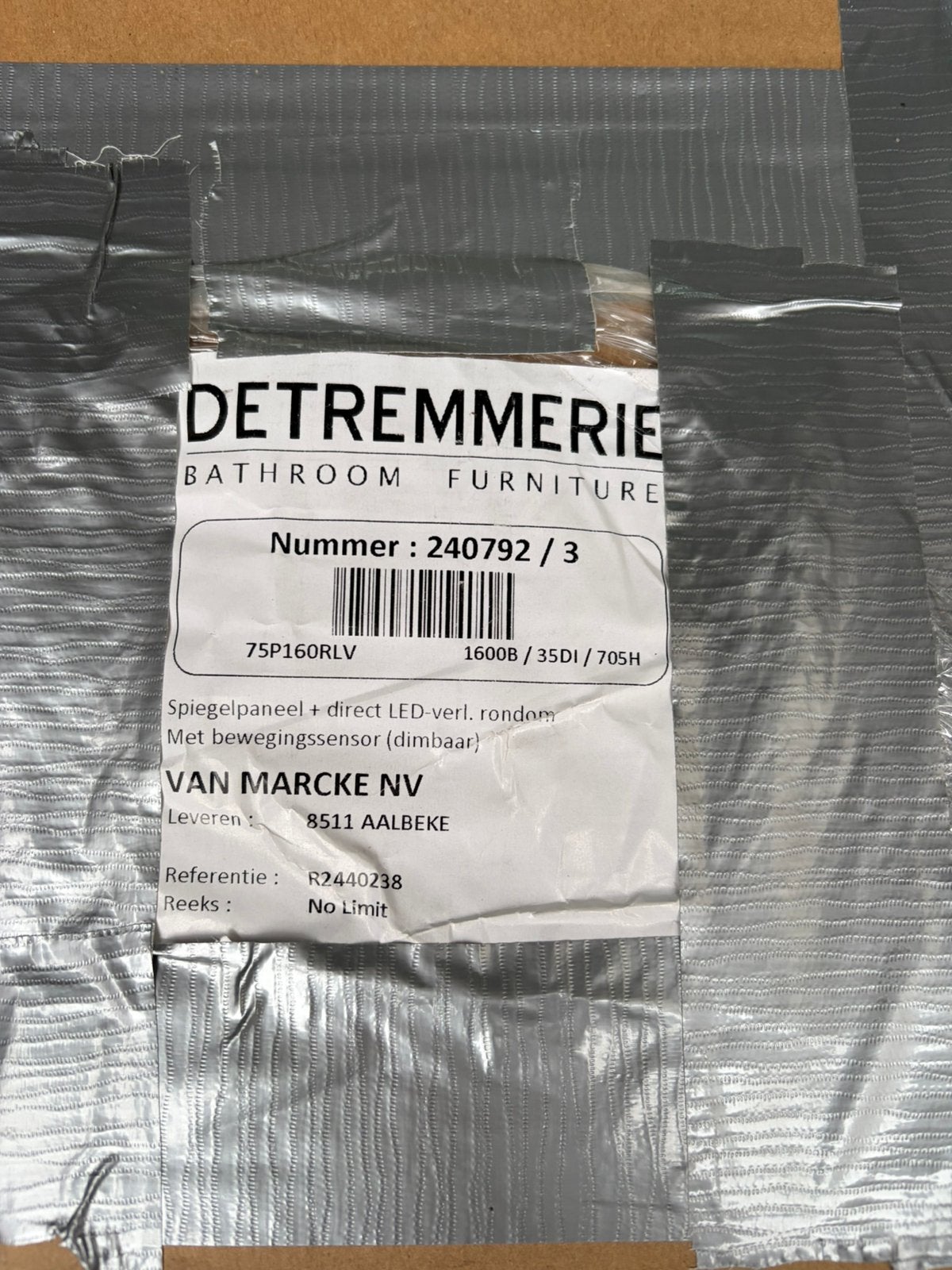 Detremmerie badkamer designspiegel te koop, Ophalen, Nieuw, 125 cm of meer, Minder dan 100 cm