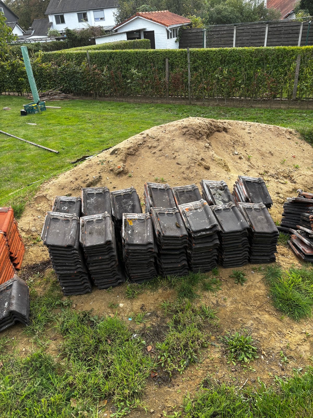 Stormpannen 44, Doe-het-zelf en Bouw, Ophalen, Gebruikt, Zwart, Dakpannen
