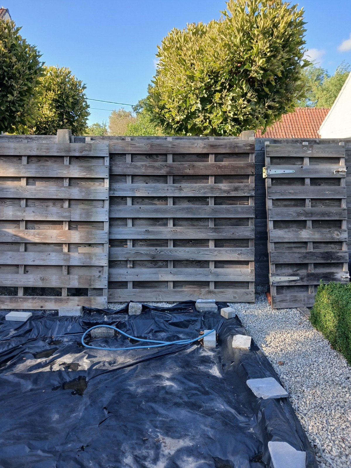 houten schutting schermen, Tuin en Terras, Schuttingen, Ophalen