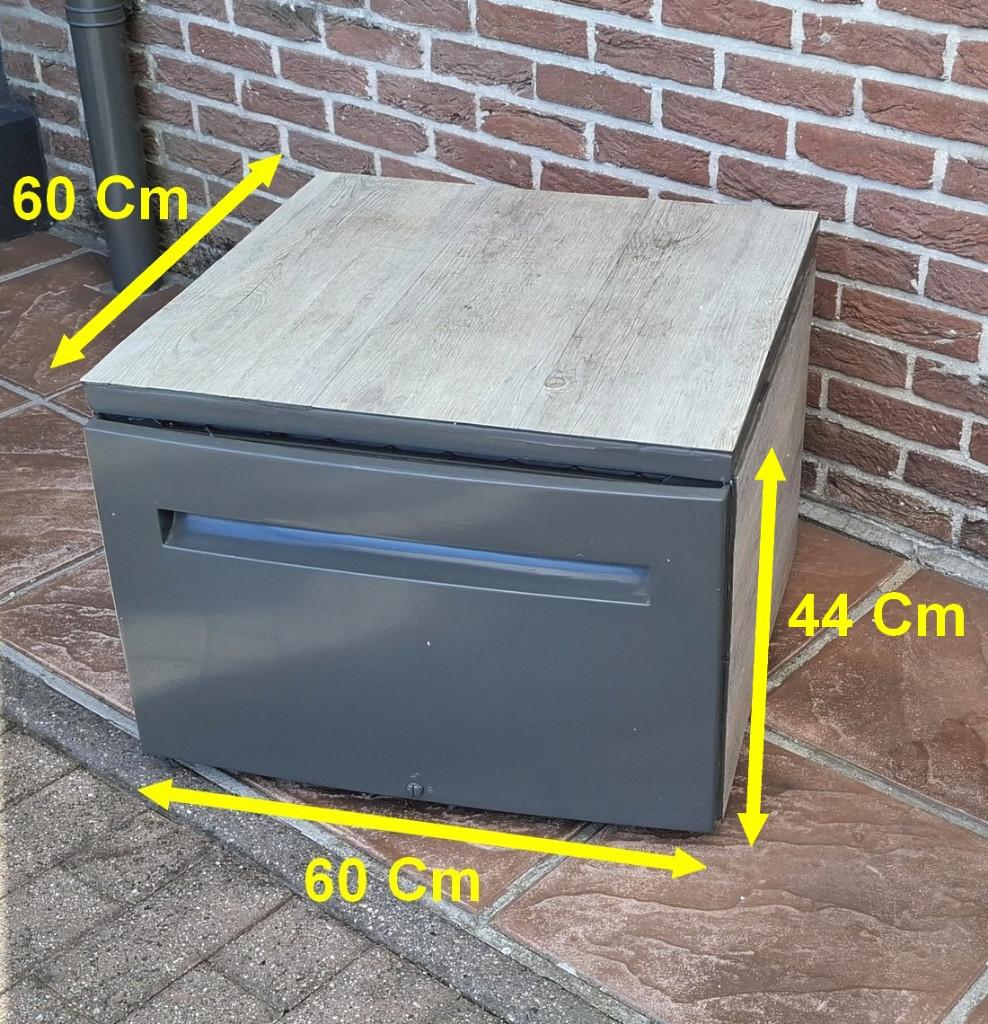 Bijzetttafel terras - Wasmachine sokkel, Ophalen, Zo goed als nieuw, Vierkant, Kunststof