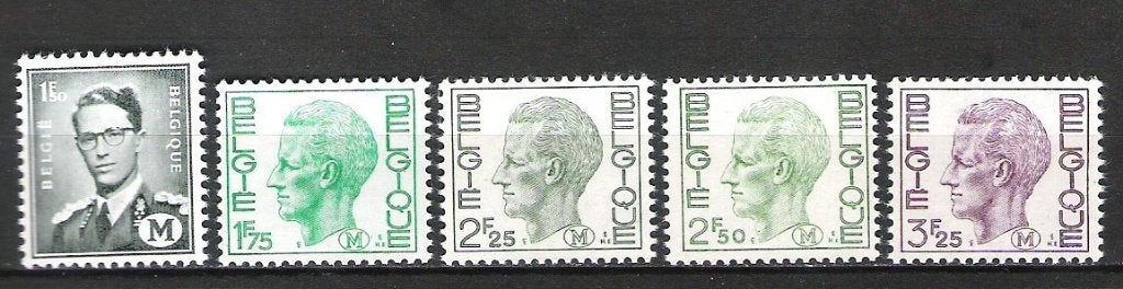 België 1967-1975 militaire postzegels **, Postzegels en Munten, Verzenden, Koninklijk huis, Postfris, Postfris
