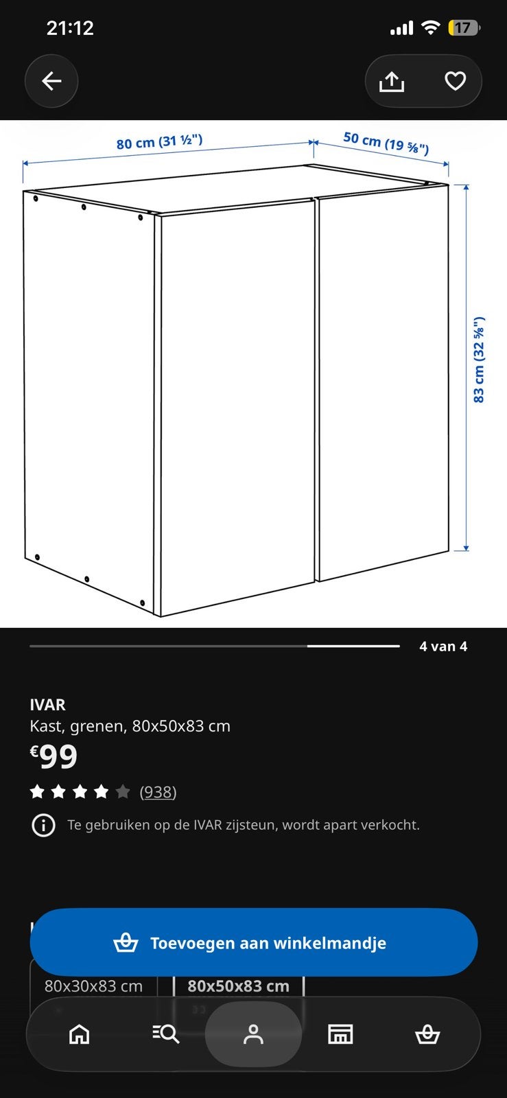 2 IVAR IKEA kasten met pootjes hout, Ophalen of Verzenden