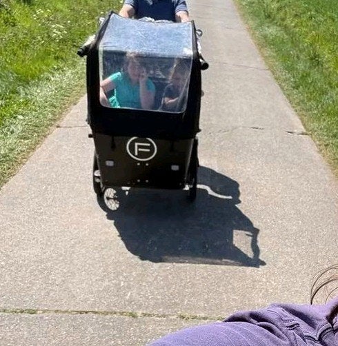 electrische bakfiets te koop fongers, Vélos & Vélomoteurs, Vélos | Vélos avec bac, Autres marques, Enlèvement, Utilisé, 4 enfants ou plus