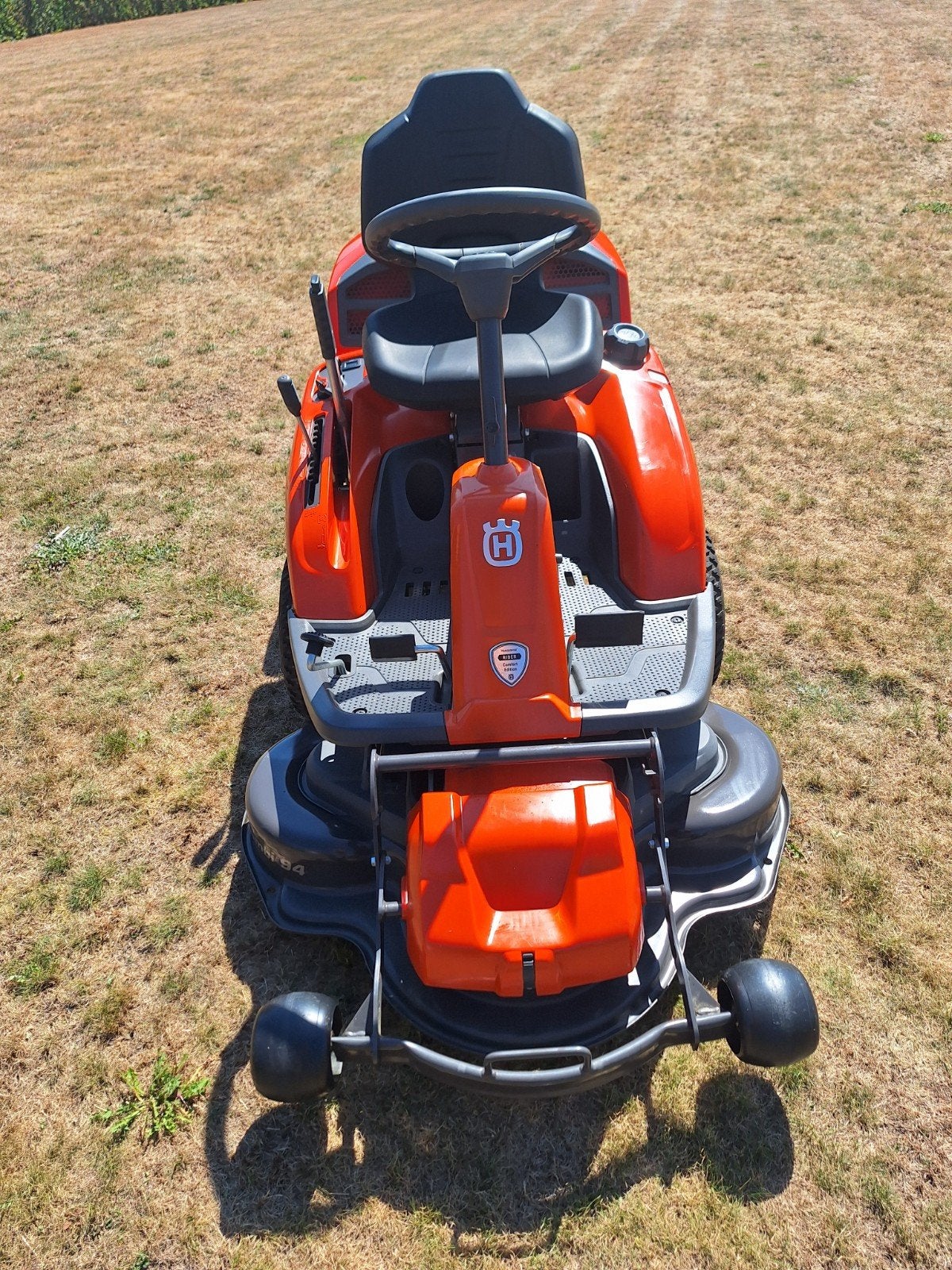 Husqvarna zitmaaier R 214 TC, Ophalen, Zo goed als nieuw, Elektrische starter, 90 tot 120 cm