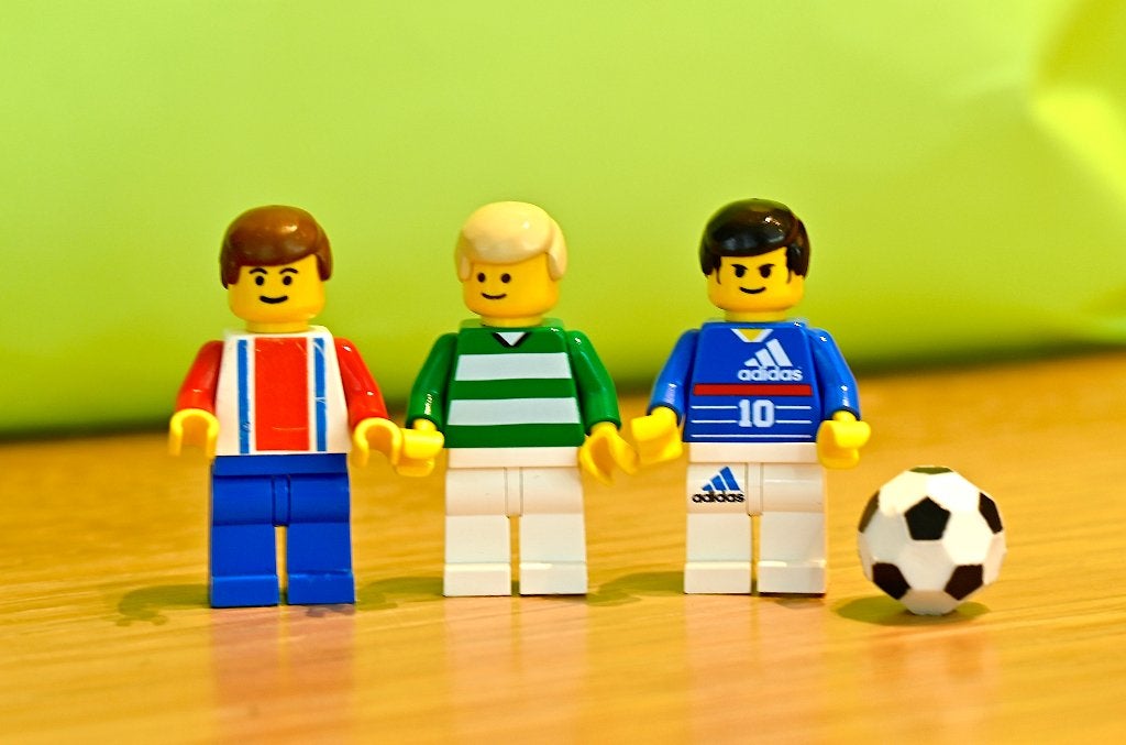 LEGO 3 figurines football Zidane (2 neuves, 1 d'occasion), Enlèvement ou Envoi, Neuf, Minifigurine, Lego