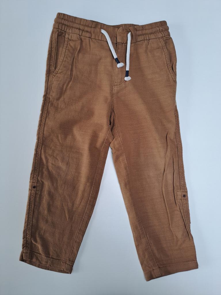 Mt 104 Bruine katoenen zomerbroek, Broek, Gebruikt, H&M, Ophalen of Verzenden