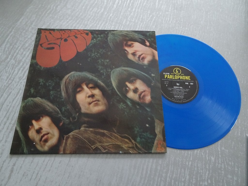 The Beatles  Lp  Rubber Soul - blue marbled, Cd's en Dvd's, LP, Colored vinyl, Ophalen of Verzenden, Zo goed als nieuw